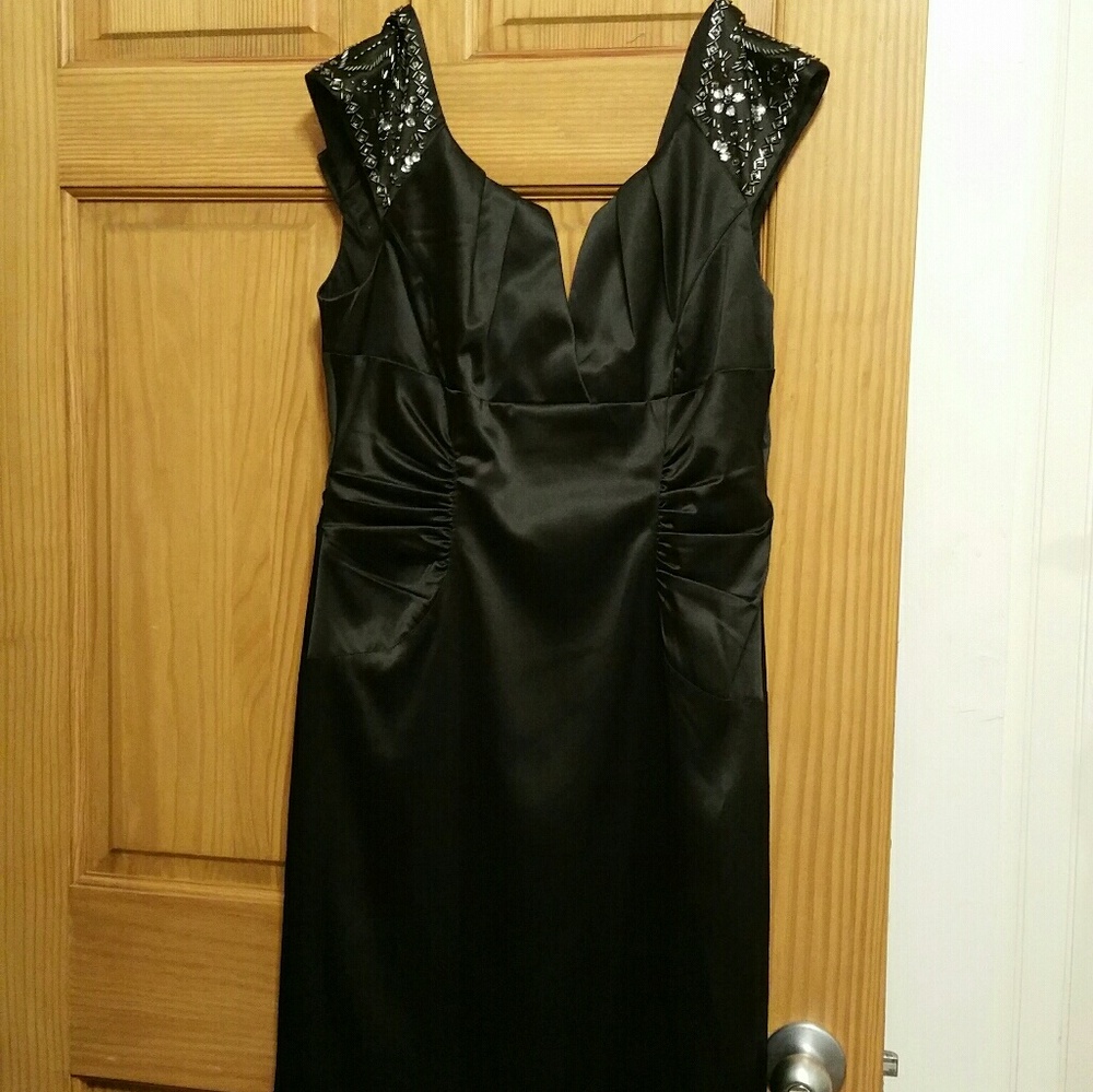 Size 8 S.L. Fashions Black Cocktail Dress